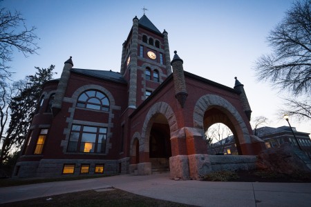 Thompson Hall at night