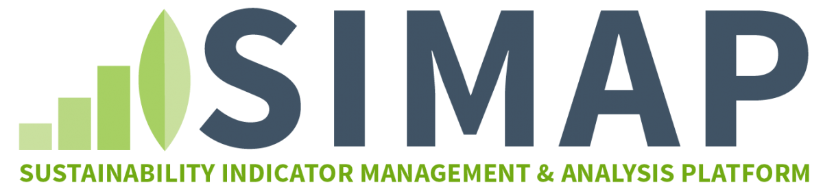 Logo for Sustainability Indciator Management and Analysis Platform, SIMAP