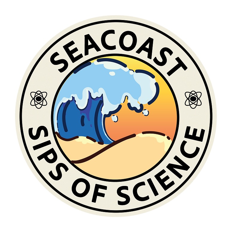 Round logo for Seacoast Sips of Science