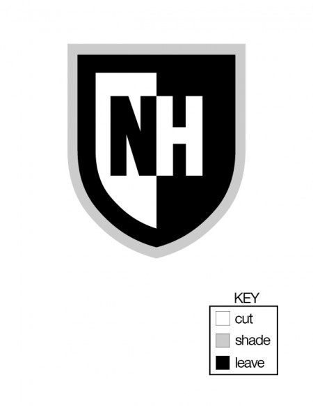 UNH shield pumpkin stencil