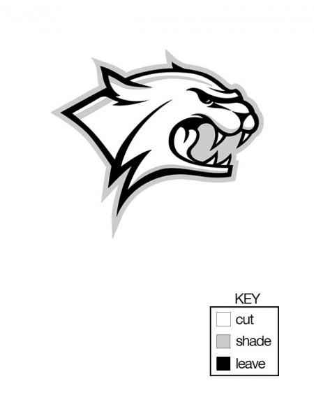 UNH wildcat pumpkin stencil