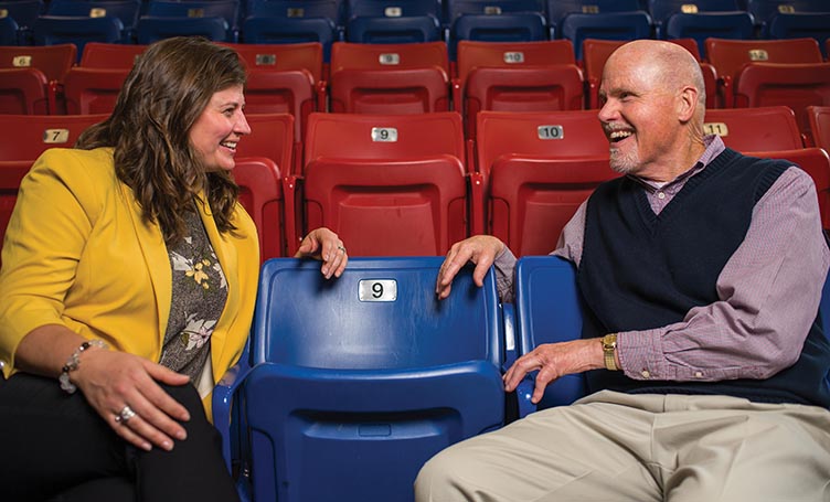 Samantha Holmes '00 and Professor Hardy