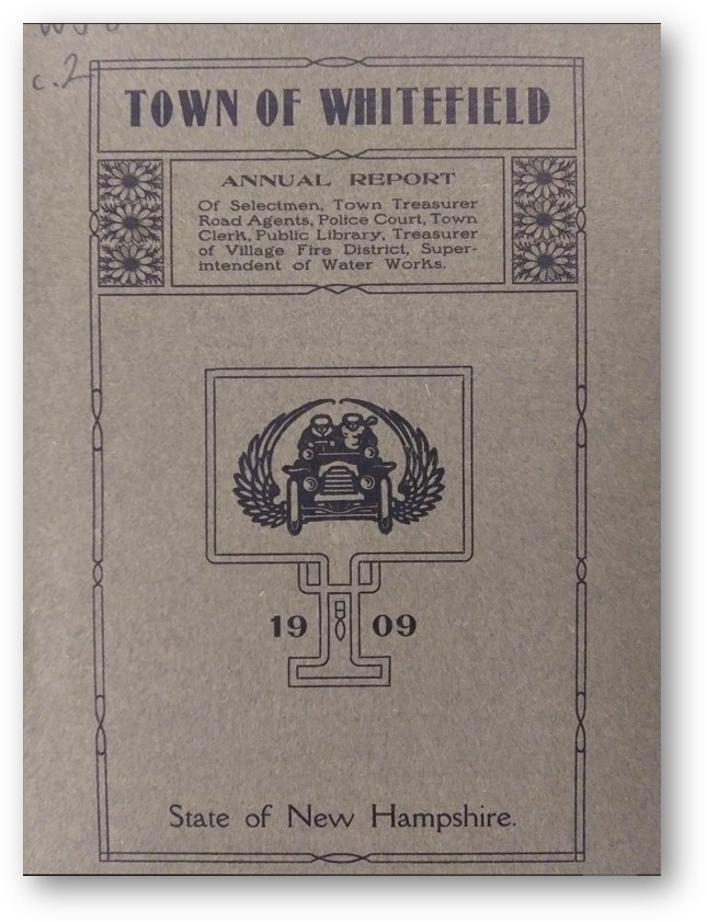 Whitefield town report cover
