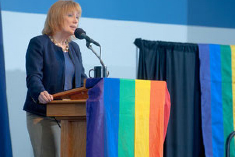 maggie hassen at pancake breakfast celebrating the GLBT community