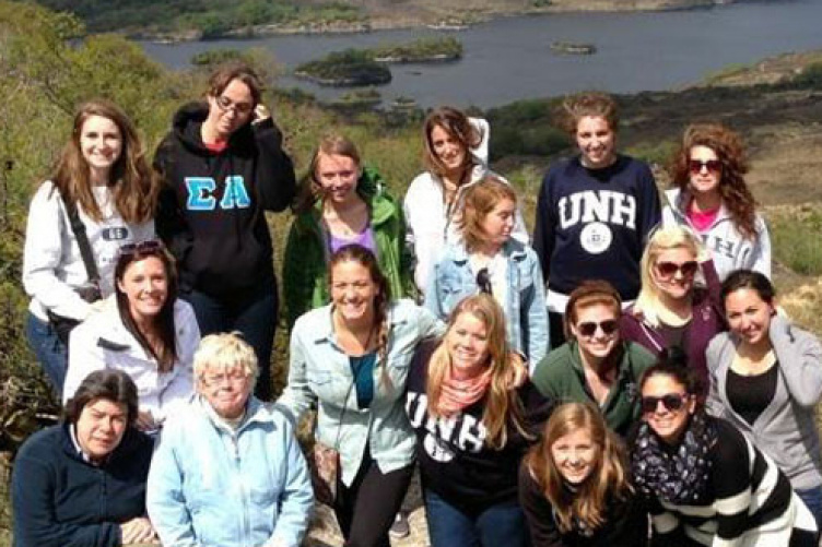 students on ireland study abroad trip