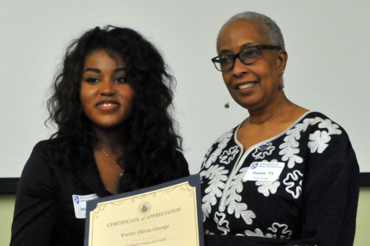 yvette george with student