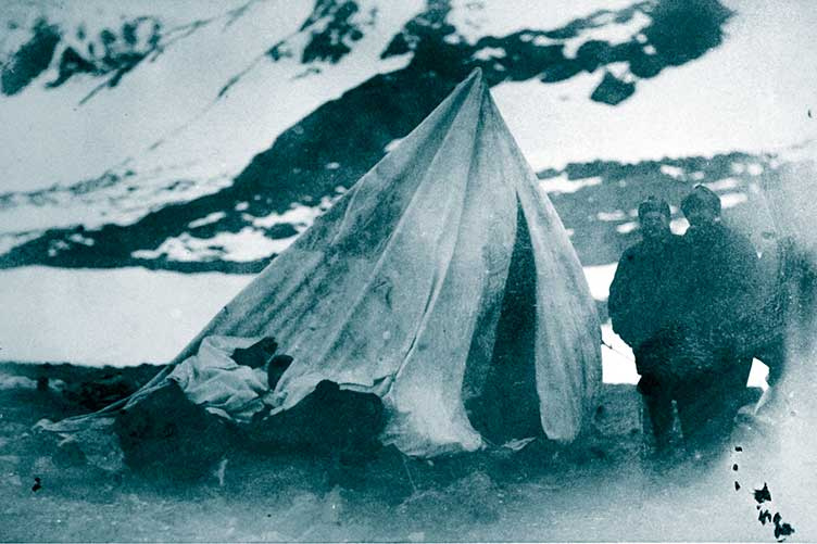 tent in mountains from Schley Relief Expedition, 1884