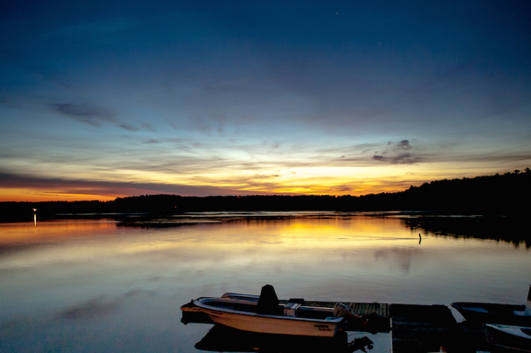 Great Bay sunrise from the docks of Jackson Lab