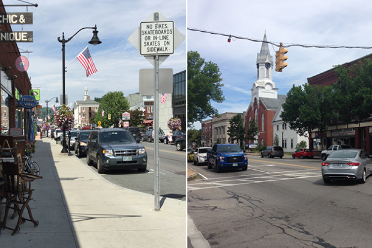 the downtown areas of Littleton and Rochester NH