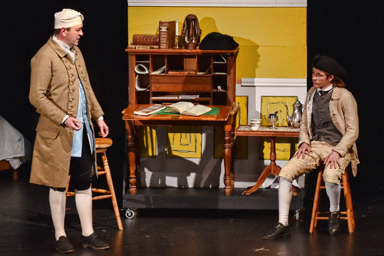 Actors in a play about the town of Stratham, NH