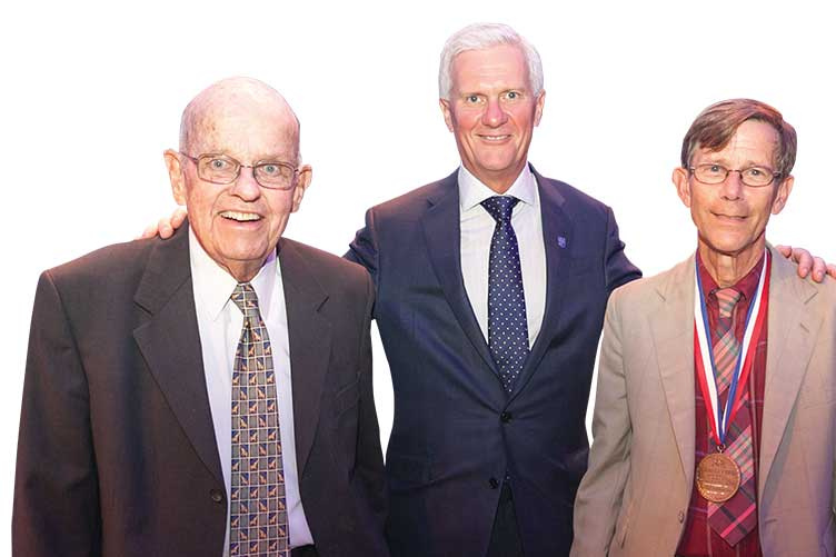 John H. Smith, President Mark Huddleston and David Finklehor