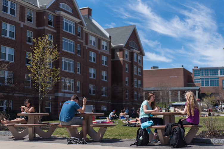 students outside