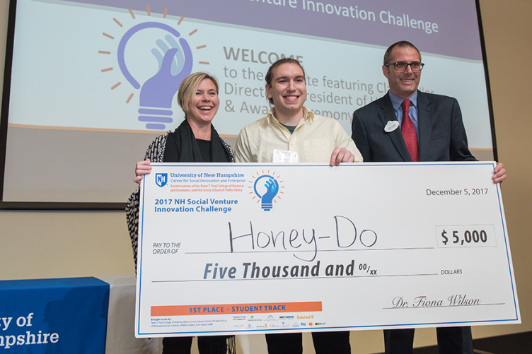 Andrew DeMeo '18 wins NH Social Venture Innovation Challenge Andrew DeMeo '18 wins NH Social Venture Innovation Challenge