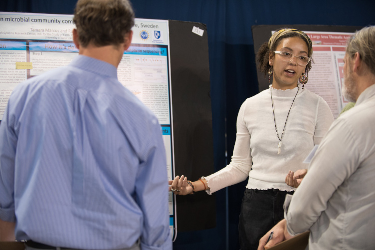 UNH graduate student at Graduate Research Conference