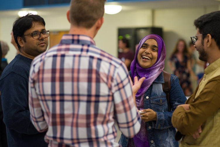 UNH students at the International Student Reception