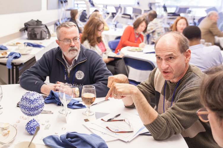 James Farrell and David Kaye at networking event