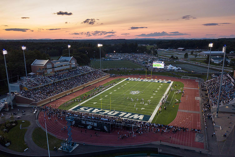 aerial view of UNH's Wildcat Stadium