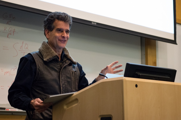 UNH Law professor speaking at podium 