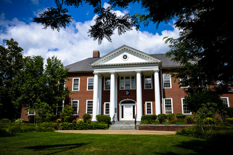 exterior of unh law in summer