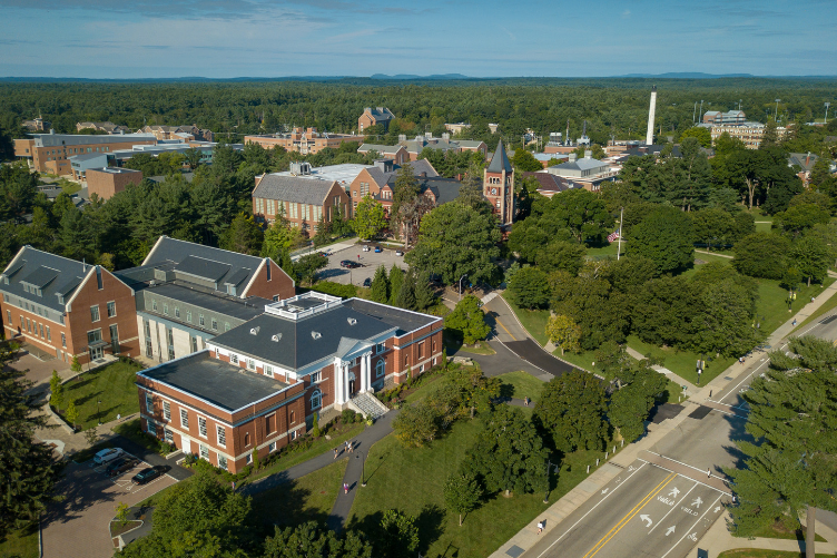 aerial view of UNH campus