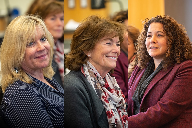 3 photos: Andy Coville '82, Natalie Jacobson '65, Katie Bouton '96