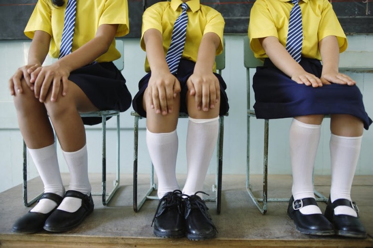 students in uniform