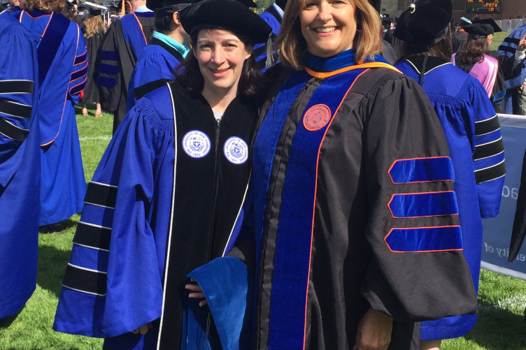 Dr. Erika Baril and her advisor, Dr. Leslie J. Couse