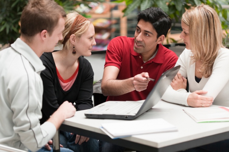 Image of students talking