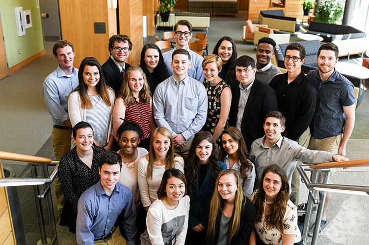 group photo of interns