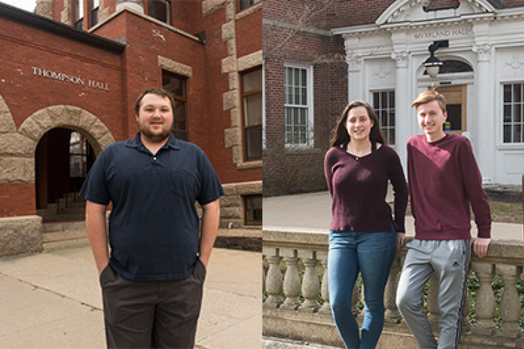 from left to right: Camden Warren, Sierra Mullin, Andrew Jablonski photos of Trout winners