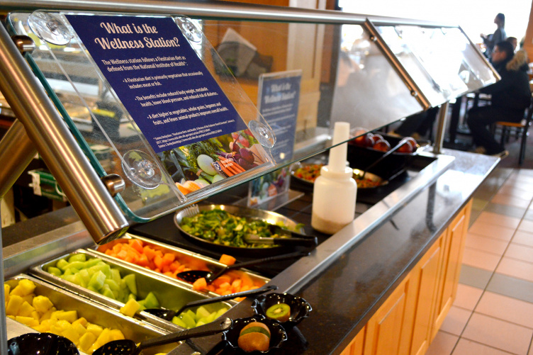 Wellness food station at UNH 