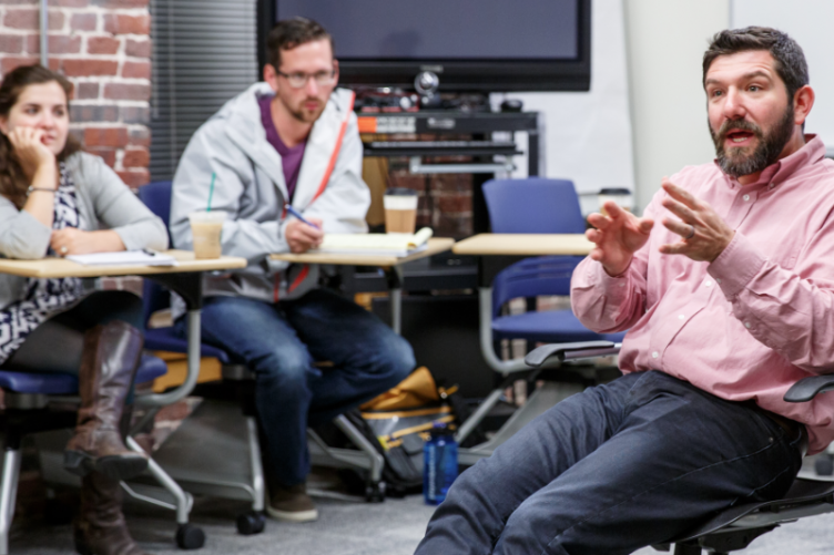 Image of Dan Bromberg teaching a Master in Public Administration course.