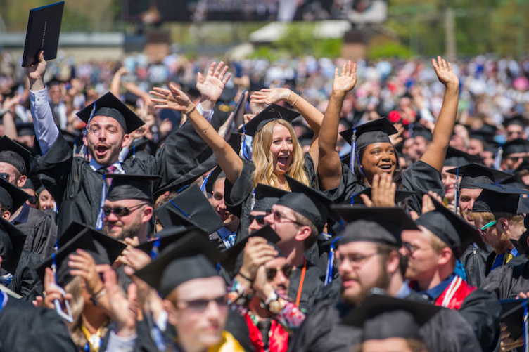 Students at 2019 commencement