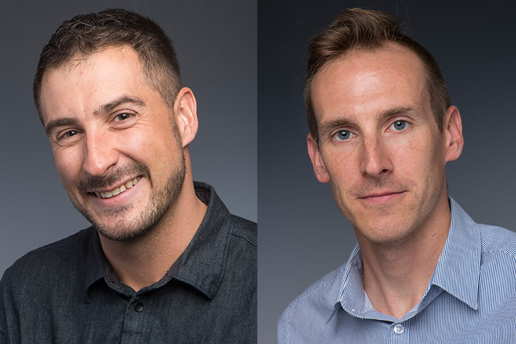 headshots of Casey Golomski and Paul Robertson