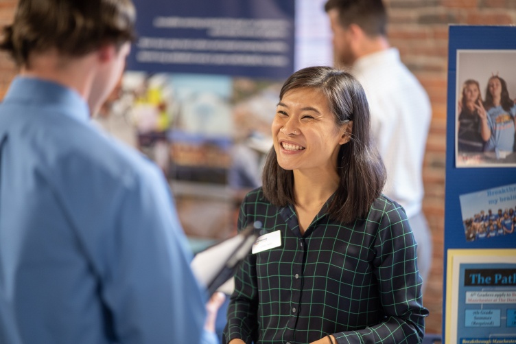 UNH Manchester students at Career Fair