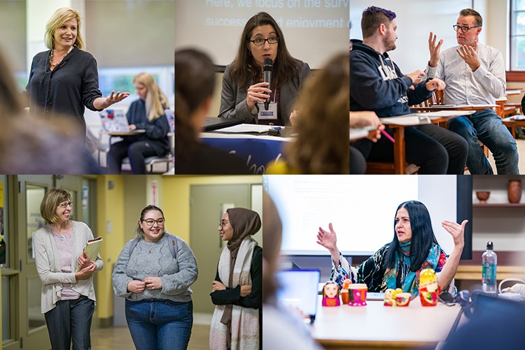 photos of 5 faculty excellence award winners