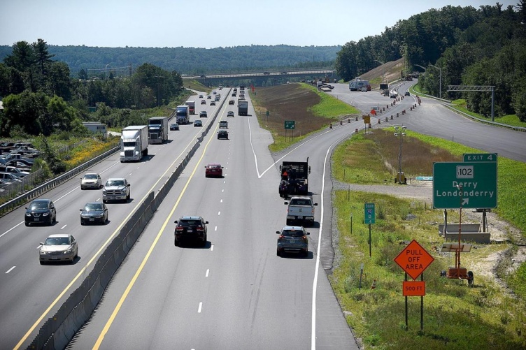 Photo if interstate 93 full of cards