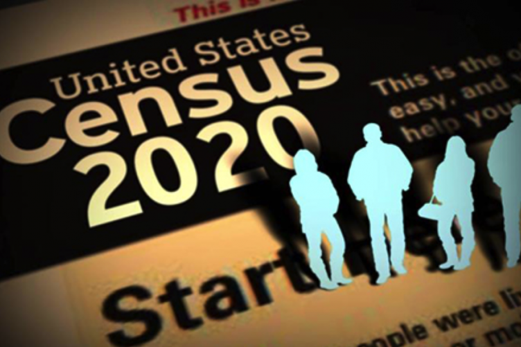 A picture of the words "Census 2020" with cut out men and women standing to the right of it. A picture of the words "Census 2020" with cut out men and women standing to the right of it.