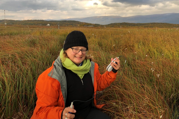 Ruth Varner in Stordalen Mire in Sweden