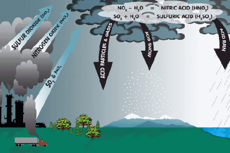 Acid rain diagram