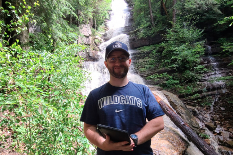 RMP graduate student Alex Caraynoff in the Green Mountain National Forest