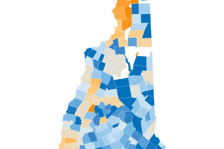 Image of New Hampshire based on Census results