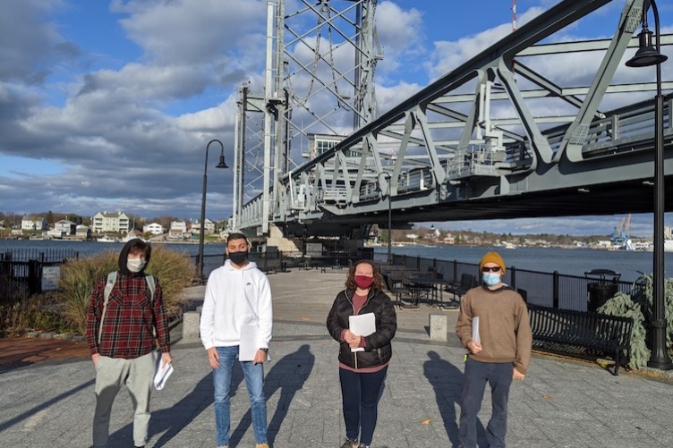 Joe Degregorio ’21, Brandon Belmonte ’21, Jessica Nekowitsch ’21 and Andrew Godfrey ’21.