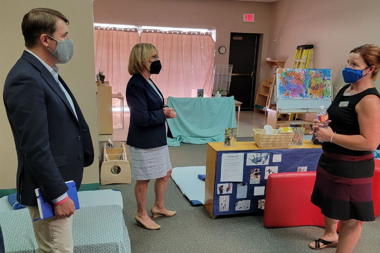 Senator Maggie Hassan and Congressman Chris Pappas visiting the Child Study and Development Center