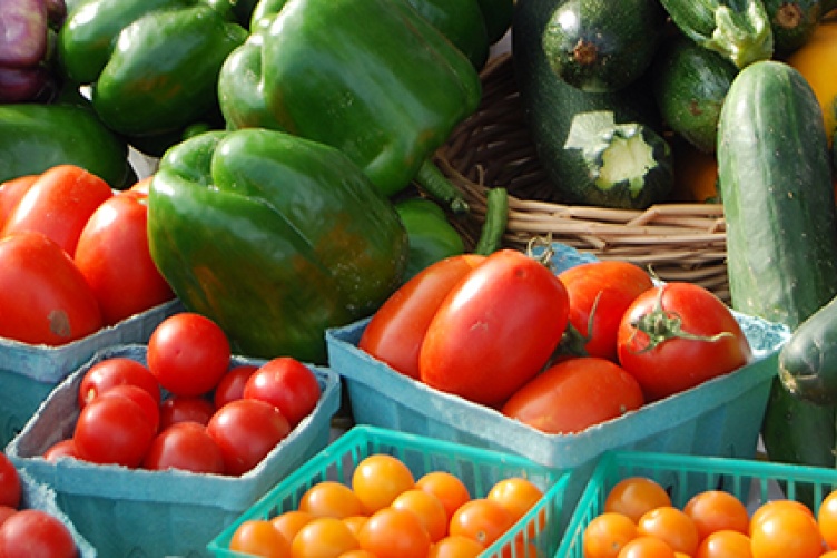 Fresh vegetables at farmer's market