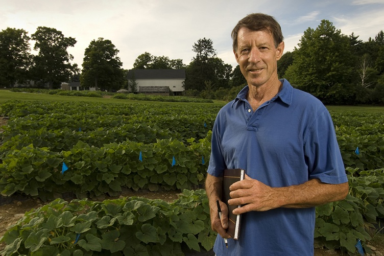 J. Brent Loy in front of plants