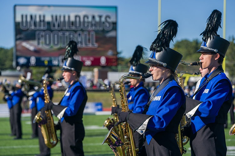 Wildcat Marching Band on the field