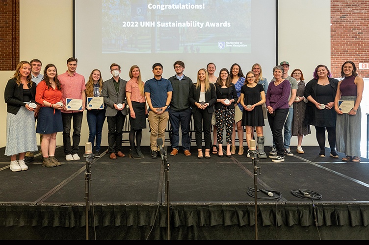 Student honorees at the second annual Sustainability Awards