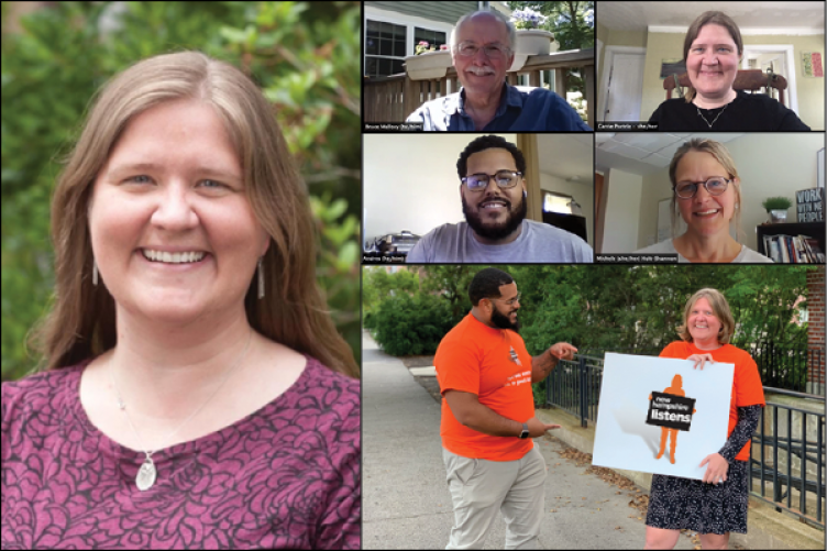 photo collage of Carrie Portrie and NH Listens team