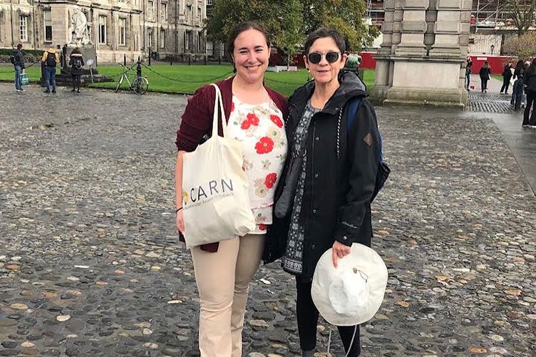 Brittany Sylvain and Judy Sharkey on Dublin street